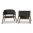 thumbnail image 1 of Baxton Studio Baron Dark Grey Fabric and Brown Finished Wood 2-Piece Chair Set, 1 of 6