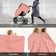 thumbnail image 6 of Car Seat Cover Baby - Houndstooth With Red And White Breathable Infant Car Seat Cover for Baby Carseat, Lightweight Comfort Baby Essentials Must Haves Newborn Stuff for Girl Boy, 6 of 7