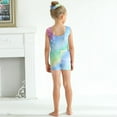 thumbnail image 3 of Girls Gymnastics Leotards with Shorts Kids Toddler Tumbling Outfits Sleeveless Sparkle Ballet Dance Activewear Leotard Biketards 5-14 Years, 3 of 9