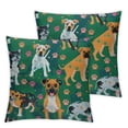 thumbnail image 2 of Jiayy Throw Pillow Cover Cute Dogs and Pattern Home Decor Pillowcase for Sofa 2 pcs, 2 of 6