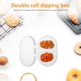 thumbnail image 4 of NUAHRHY Double Compartment Condiment Containers 100ml 2 Compartment Snack Containers Leakproof Sauce Containers Portable Portion Cups with Lids for Sauce Snack Sampling Traveling, 4 of 8