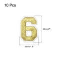 thumbnail image 2 of Uxcell Number Patches Embroidered Decorative Repair Patches Iron on Patches 6 Gold 2" Height for Clothing 10Pcs, 2 of 5