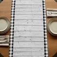 thumbnail image 5 of Table Runners 72 Inches Long Dress Scarves, Spring Flowers Farmhouse Kitchen/Dining Table Runner, Coffee Tablerunners, Farmhouse Truck Black Plaid Wood Grain 18x72 Inch, 5 of 9