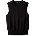 thumbnail image 1 of IZOD Men's Premium Essentials Solid V-Neck 12 Gauge Sweater Vest, Black, Small, 1 of 1