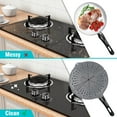 thumbnail image 3 of Silicone Splash Guard for 10-12 Inch Pans, Foldable Grease Splatter Screen with Non-Stick Coating, Dishwasher Safe Oil Protector and Kitchen Trivet Mat, Gray, 3 of 6