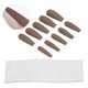 thumbnail image 2 of 10 Uds. De uñas postizas brillantes de ataúd largo, prensa Artificial en cubierta completa, puntas postizas, accesorios de manicura para mujeres y niñasN5355-06, 2 of 8