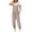 Khaki, variant on Long Jumpsuits with Loose Casual Pockets for Women Lightweight, Elastic, Versatile