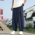 thumbnail image 2 of XIYON Mens Casual Pants Mens Solid Color Sweatpants Casual Harem Pants Sportswear Trousers With Pockets Trousers, 2 of 5