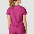 thumbnail image 2 of Wink WonderFLEX Women's Verity V-Neck Scrub Top, Hot Pink, M Regular, 2 of 4