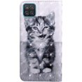 thumbnail image 6 of case for Samsung Galaxy A22 5G (not 4g) Wallet Case for Women, Premium PU Leather Prints Flip Cute Cover with Card Holder & Kickstand Feature Phone Case for Samsung Galaxy A22 5G Smiley Cat, 6 of 14