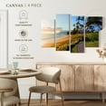 thumbnail image 4 of Elephant Stock Path To Wailea Beach Wall Art - Horizontal Multi Panel Canvas - Living Room Wall Decor - Beach Multi Panel - Green And Blue Decor - 24" x 14", 4 of 4