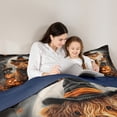 thumbnail image 4 of Homewish Cartoon Highland Cow Twin Bedding Sets 7-Piece, Halloween Theme Bedding Comforter Set, Pumpkin Lantern Scarecrow Sheet Sets, Ultra Soft Home Decor, 4 of 8