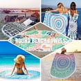 thumbnail image 4 of Lofaris Serene Poolside?Scene Yellow Sand Round Beach Towel, 4 of 4
