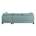 thumbnail image 4 of Sectional Sofa with Ottoman and Nailhead Trim, Blue, 4 of 5