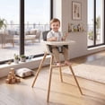 thumbnail image 4 of ELLEGNT 6-in-1 Baby High Chair, Feeding Chair, Convertible Highchair with 5-Point Harness, Removable Tray & PU Cushion for Babies and Toddlers in Gray, 4 of 8
