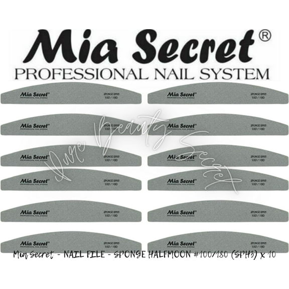Mia Secret - NAIL FILE - SPONGE HALFMOON #100/180 (SPH3) x 10