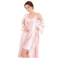 thumbnail image 1 of Pijama de satén de seda para mujer, 2 uds., conjunto de bata de pijama sedoso Sexy con camisón Chemise xuanjing unisex, 1 of 2