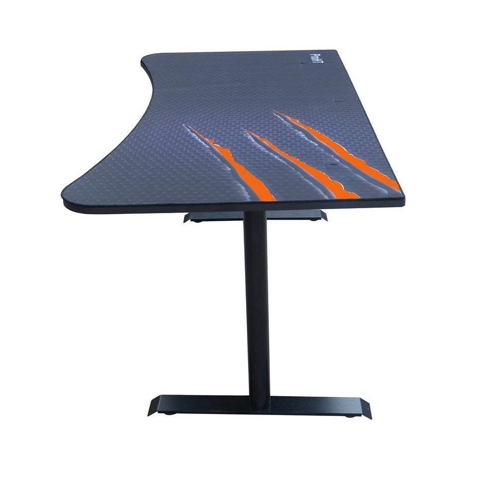 orange and black gaming desk