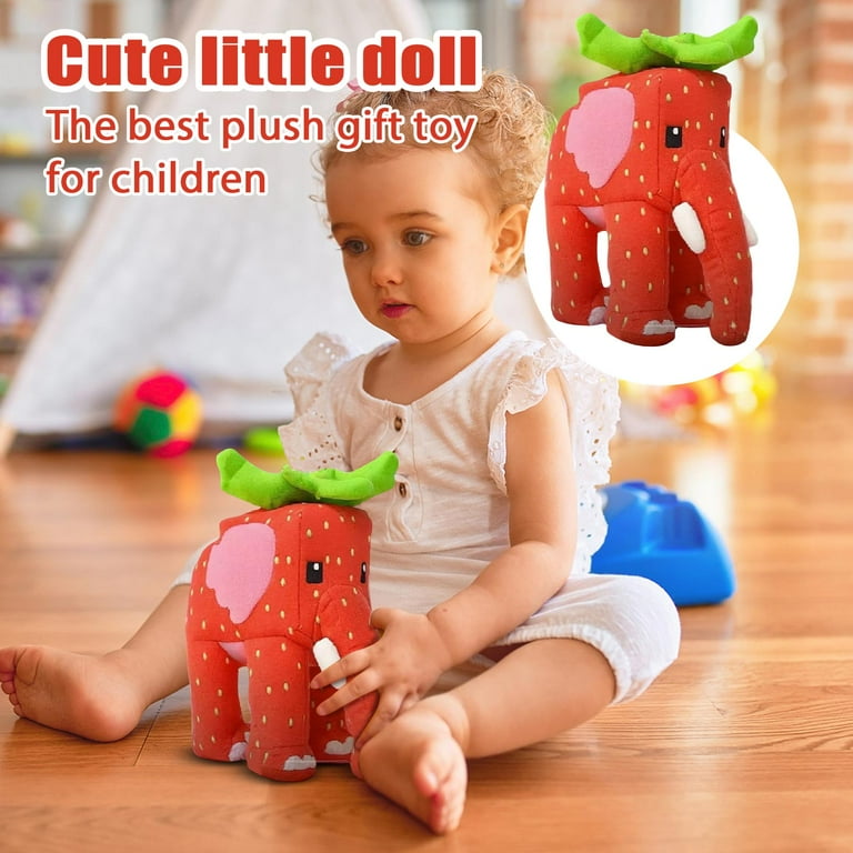AUNGCSHE Steal A Brainrot Kuscheltier Schlüsselanhänger, Italian Brainrot Kuscheltier, 67 Figur Keychain, Strawberry Elephant, Geeignet zum Aufhängen an Rucksäcken, Koffern, Geldbörsen (Blau Gelb