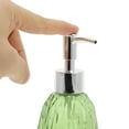 thumbnail image 3 of Unique Bargains 1 Pc Argyle Pattern Soap Dispenser 11.84oz Green Silver Tone, 3 of 6