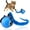 Blue, variant on Automatic Ball - Interactive Rolling Ball for Indoor Cats, 3 Modes Motion Activated Self-Play with Tail, Exercise Ball to Keep Your Busy