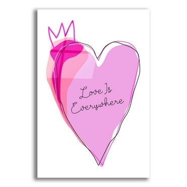 Epic Art 'Love is Everywhere' by Ayse, Acrylic Glass Wall Art, 16"x24"