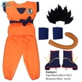 thumbnail image 2 of Trajes navideños para niños y adultos, disfraz de Son Goku, disfraz de superhéroe de Anime, mono, disfraz de pelo negro, 2 of 4