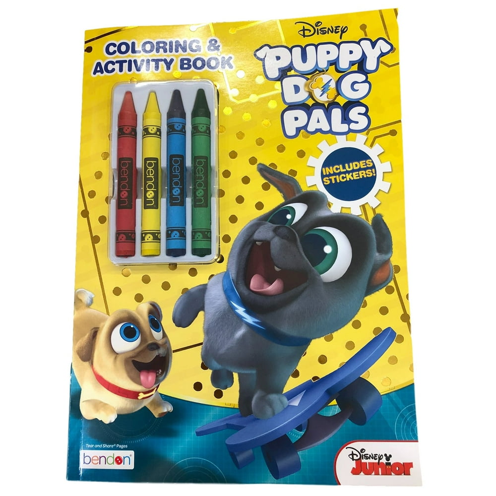 Coloring Book - Puppy Dog Pals - Color and Activity Book w Crayons ...