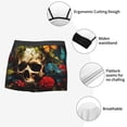 thumbnail image 4 of KLL Butterfly Flower Plant Skull Men's Cotton Boxer Briefs Underwear-Small, 4 of 8