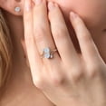 thumbnail image 3 of Gem Stone King 10K White Gold Green Peridot Red Garnet and Diamond Women Heart Shape Ring (1.76 Cttw, Gemstone Birthstone, Available in Size 5, 6, 7, 8, 9), 3 of 6