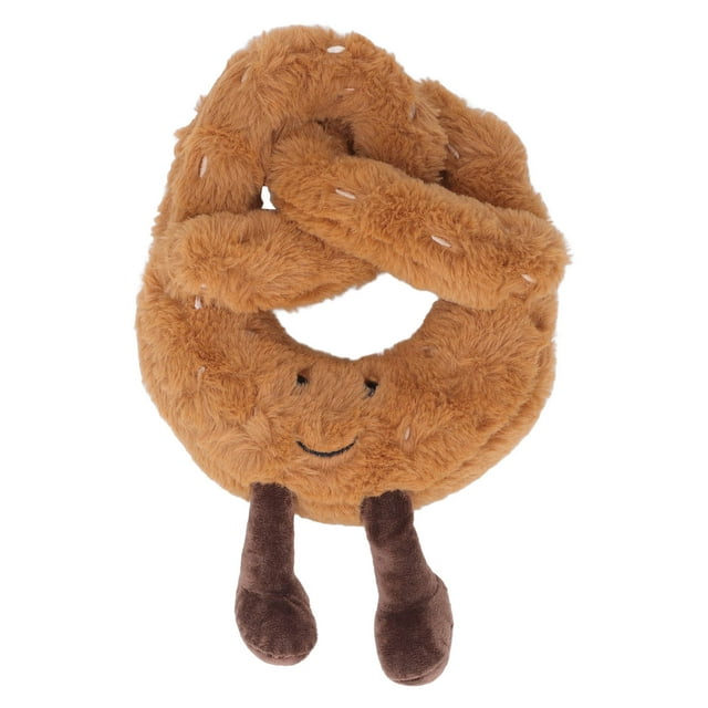 Juguete de peluche de comida para niños, suave, de algodón PP, divertido y lindo pan relleno, almohada, regalo de cumpleaños, decoración del hogar, pretzel