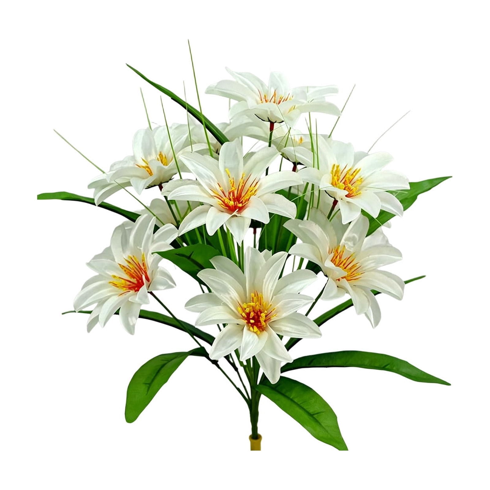 Werulen 8Pcs 12 Head Peony Artificial Flower Bouquet Realistic Full Bloom Vibrant,Home Living Room Table Wedding Decor,Faux Floral Bouquet,Table Decor Piece,Home Floral Accessory