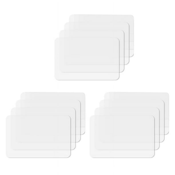 Tapete de Cocina Transparente, Tapete para Mesa de Café, Protector de Mesa, Manteles Individuales Impermeables,12 Piezas