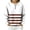 Brown, variant on Women's Henley Sweatshirt Color Block Striped Long Sleeve Pullover with Button Placket Casual Loose Fit Top