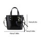 thumbnail image 2 of Bolso Hombro Cuero PU Bolso Mano Mano Con Bolso Cuerpo Cruzado para Mujeres (negro), 2 of 9