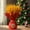 A, variant on Chinese Bonsai Ornament Wheat Stalks & Red Berries Bouquet Simulation Flowers Bouquet with Good Luck Drawstring Bag Shaped Vase Fake Flowers Arrangement Table Decoration for New Year Party Home Decor