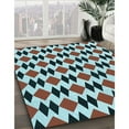 thumbnail image 3 of Ahgly Company Machine Washable Indoor Rectangle Transitional Blue Lagoon Blue Area Rugs, 2' x 4', 3 of 7