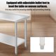 thumbnail image 5 of Yeshouse Mesa de acero inoxidable para preparación y trabajo con protector contra salpicaduras, mesa de cocina resistente con estante inferior ajustable y patas para restaurantes, hogares y hoteles, 5 of 7