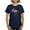 Navy, variant on CafePress - Pink Flamingo Drinking A Martini Women's Dark T Sh - Women's Traditional Fit Dark T-Shirt