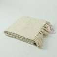 thumbnail image 3 of Ivory cotton throw blanket, India soft cotton blanket, Cotton woven throw blanket, Throw blanket for couch, 3 of 6