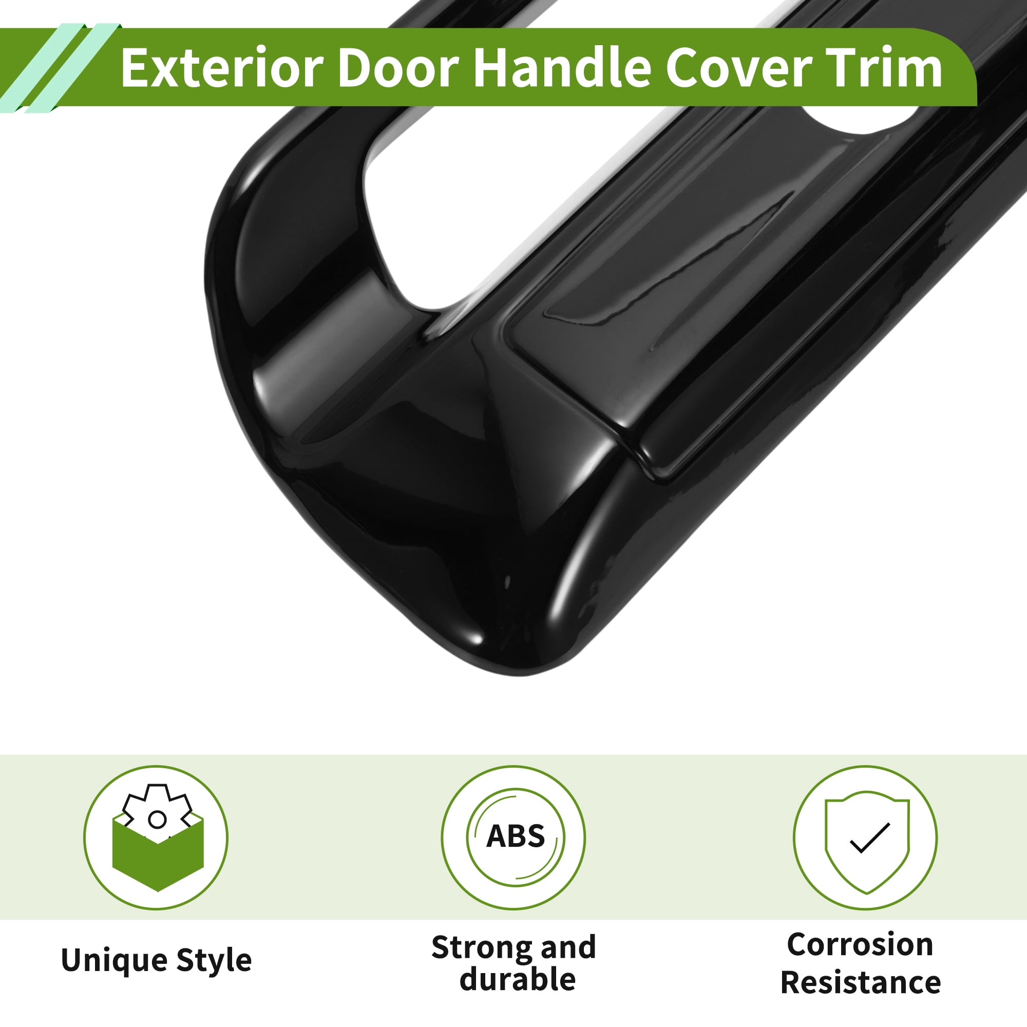 Unique Bargains Car Door Handle Cover Black for Dodge for Ram 1500 2500 3500 19-25