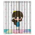thumbnail image 1 of RYLABLUE Dessin Animé Queen Girl dans un Monde Mignon Rideau de Douche Imperméable en Polyester 60x72 Pouces, 1 of 1