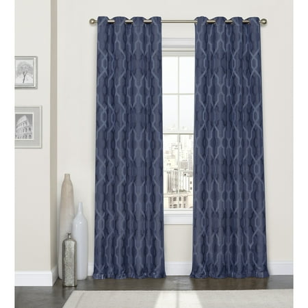 Eclipse Sabino Blackout Curtain Panel Indigo 52x108 108 Inches ...