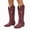Red, variant on Women's Western Cowboy Boots with Embroidered Stars, Chunky Heel Fashion Boots Pointed Toe Mid-Calf Riding Boots