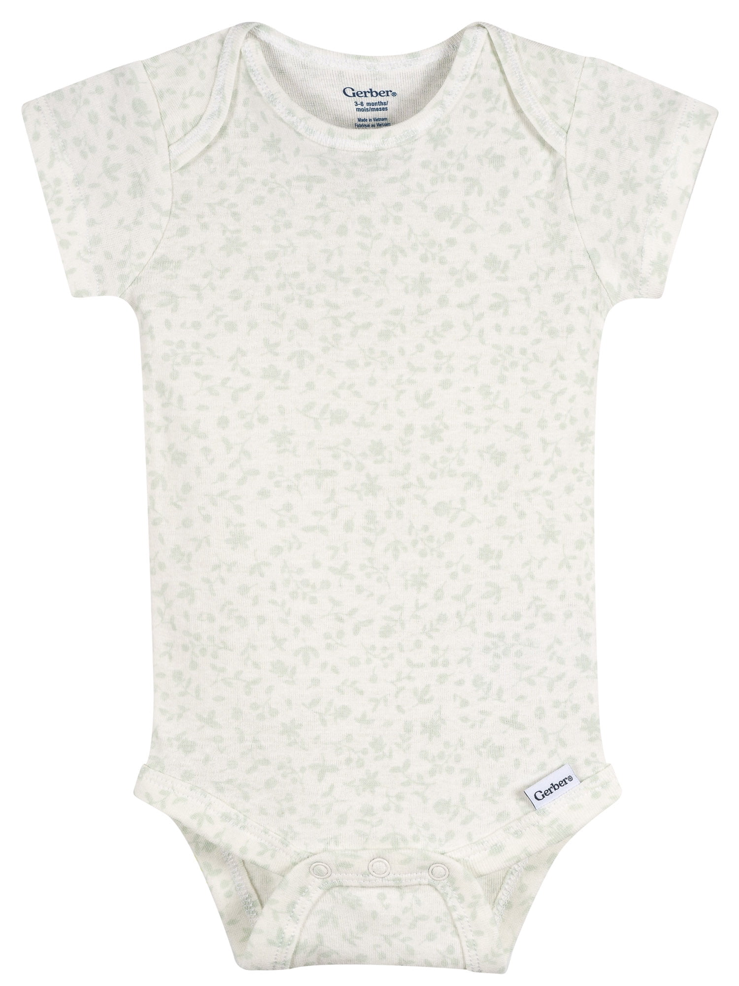 Gerber Baby Neutral Short Sleeve Onesies, 8-Pack, Sizes 0/3 Newborn - 12 Months