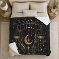 thumbnail image 5 of Celestial Libra Scales Mystical Crescent, Mystical Celestial Art Scene, Warm Flannel Blanket for Home Library and Reading Nook, Celestial Art Lovers Housewarming Gift, Celestial Home Decor, 5 of 9