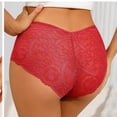 thumbnail image 5 of Vibrex Cotton Underwear for Women Fashion Women's Lace Solid Stretch Panties High Waist Underpants Panties Briefs,Breathable Comfortable Panties,Soft Undies,S-XL, 5 of 10