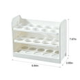 thumbnail image 2 of Refrigerator Reversible Eggs Shelf, Refrigerator Side Door 3 Layer Eggs Storage Container, Transparent Acrylic Eggs Organizer, Can Store Eggs Storage One., 2 of 9