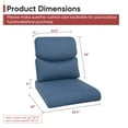 thumbnail image 5 of POCASSY Outdoor Chair Cushions, 22 x 25 Outdoor Cushion Set of 4 for Chairs Patio Furniture, Water Resistant, Fade Resistant, Deep Seat and High Back Cushion for Chair, Sofa, and Couch, Blue, 5 of 6