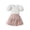 Pink, variant on Toddler Baby Girl Skirts Outfit Spring Summer Kids Clothes Sleeveless Knit Vest Top + Pleated A Line Skirt Set